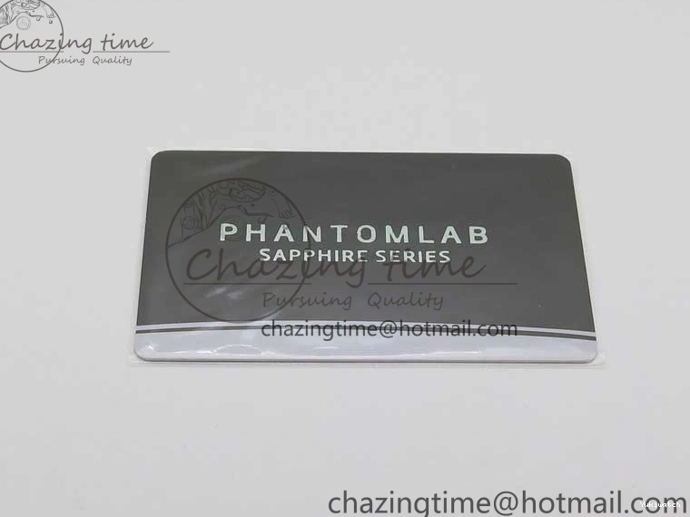 KZF Best Transparent on Phantomlab Rubber Edition VR3135 Dial Blue Light Strap White Submariner 0219